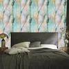 Light gray, sea green and beige ink wallpaper for living room and bedroom 50x1000