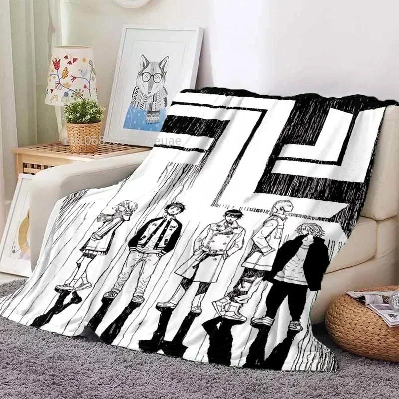 3D Anime Tokyo Revengers Printed Blanket Portable Breathable Warm Bedding Travel Blanket
