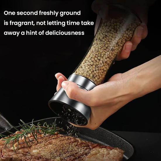 Salt And Pepper Grinder with Adjustable Coarseness Carbon Steel Grinding Core Spice Mill Modern Kitchen Seasoning Grinder for Cooking BBQ