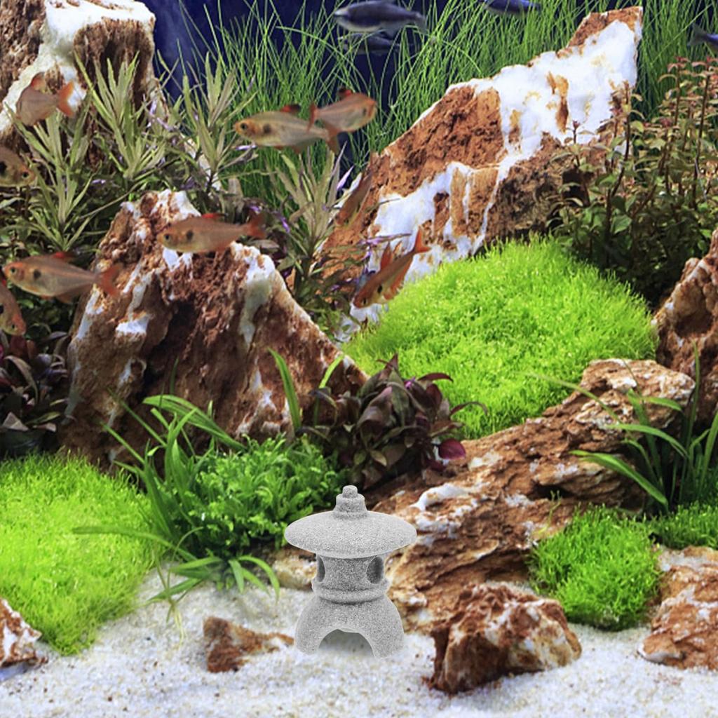 YARDWE Cobblestone Miniature Pagoda Set of Imitation Pavilion Aquarium Lightweight Bonsai Garden Ornaments Statues, 5, Statues, Decor, Figurines,