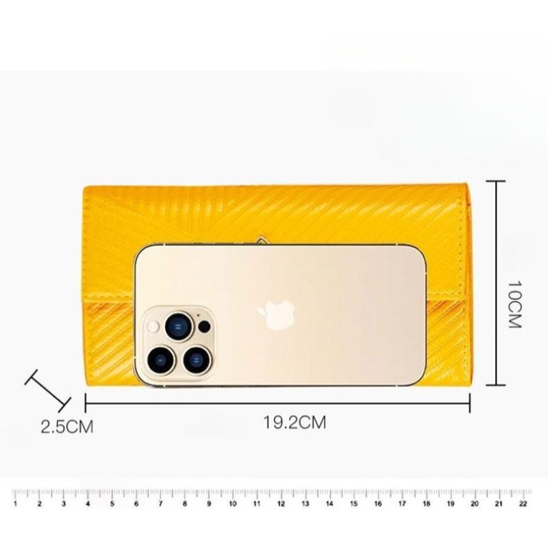 Women's long leather wallet with large capacity and genuine leather