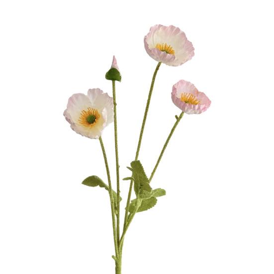 Artificial Flower 4 Head Realistic Fake Silk Flower with Long Stem Home Office Wedding Party Faux Flower Decoration