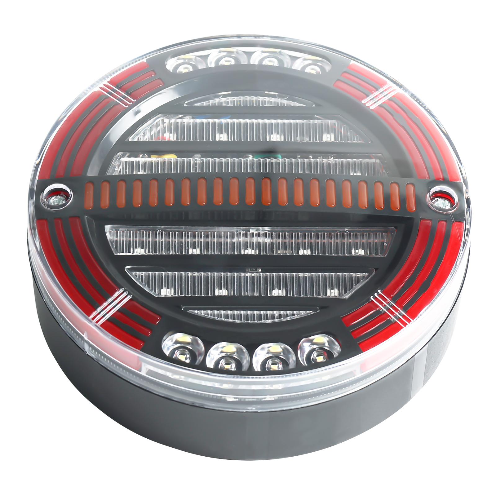 

Задний круглый гамбургерный хвостовой плавный указатель поворота стоп-сигнал стоп-сигнал лампа 10-30 В прицеп грузовик караван фургон желтый красный