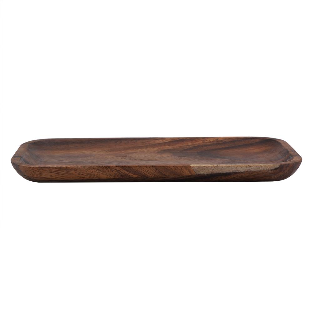 Elegante Sushi-Tablett Snacks Salat Desserts Holz Servierplatte für Zuhause Restaurant 25*12.5*2cm