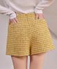 Lapineatteullie Classic Tweed Skirt Pants Yellow