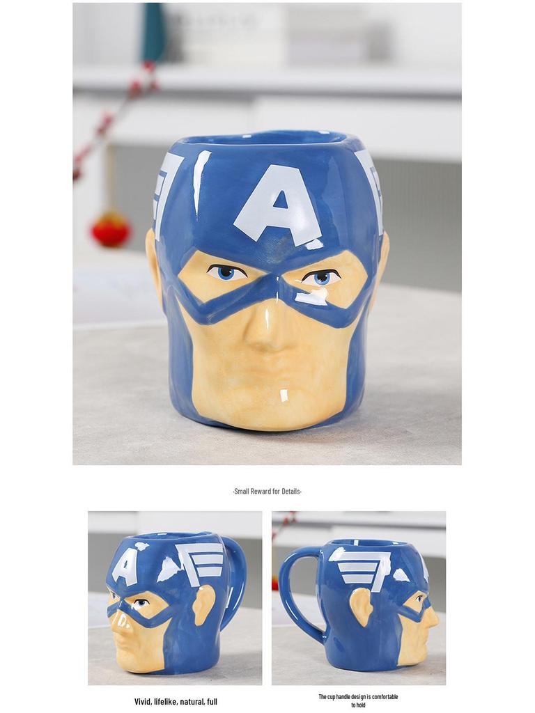 Avengers Superhero Ceramic Mug: Featuring Superman, Thor, Iron Man, Spider-Man, and Batman