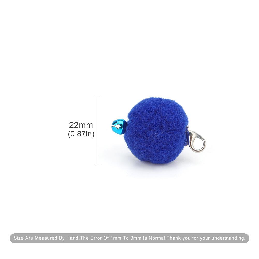 12pcs Plush Ball With Bell Cat Toy Replacement Head For Cat Teaser Funny Stick Pet Toy Accessory