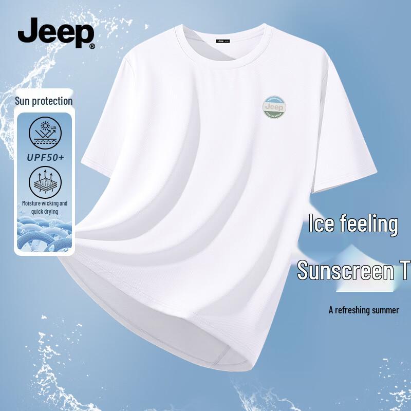 JEEP Men s Quick-Dry Ice Silk Short Sleeve T-Shirt 2XL 2530₽