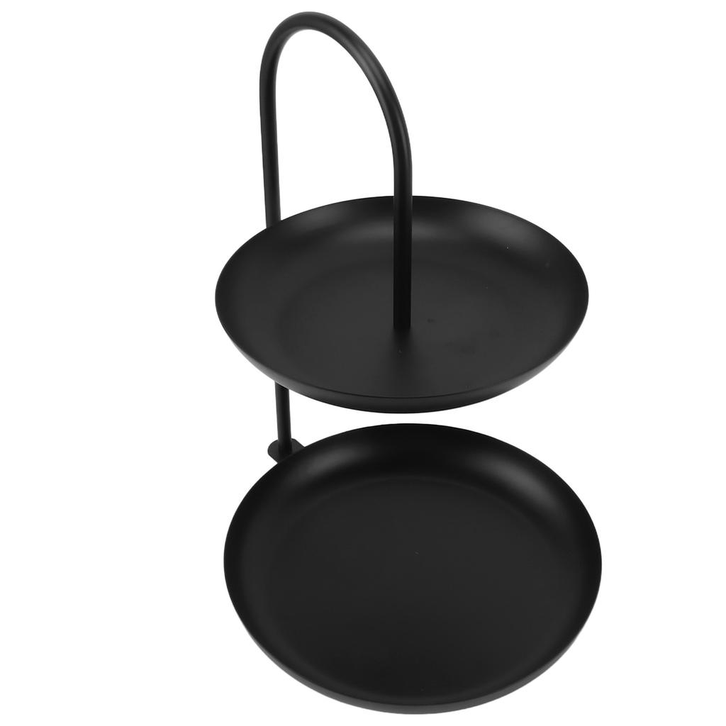 Dessert Rack Fruit Stand Round 2 Tier Iron Display Holder for Party Wedding Birthday Home