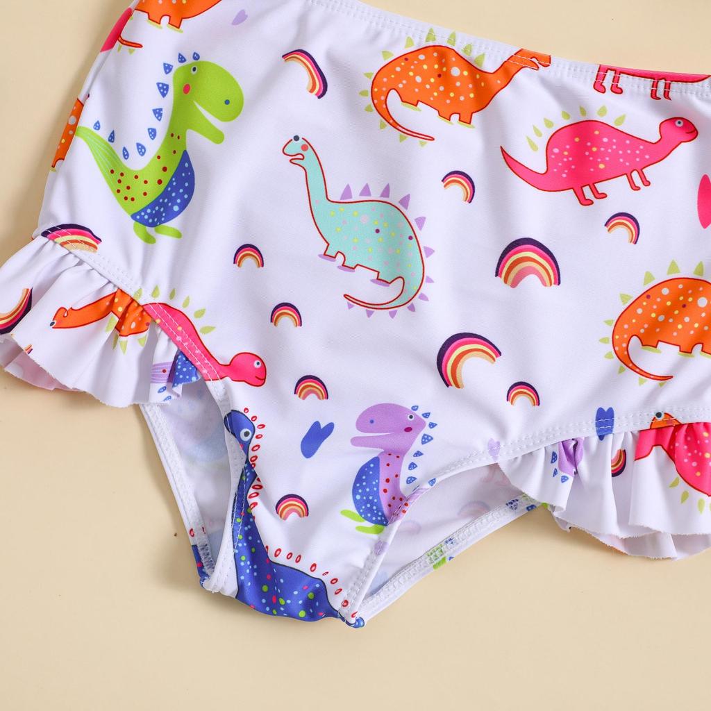 Girls’ Dinosaur Print Two-Piece Swimsuit Set