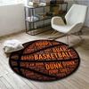 Basketball Design Round Carpet Ball Sport Floor Mat Circle Rug Home Teens Boys Bedroom Dorm Mats Living Room Chair Mat Anti-Slip