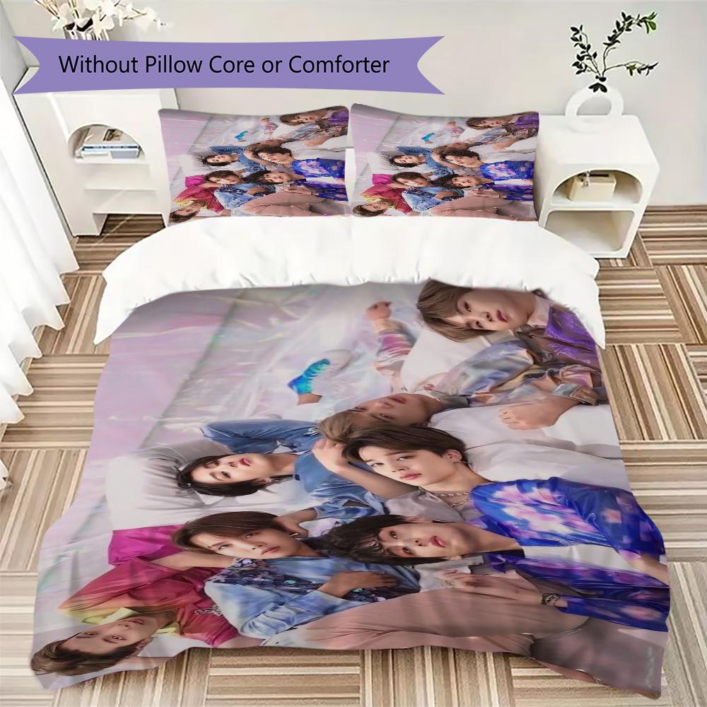 Men Colorful Pajamas Threepiece Set Without Core 1 Duvet Cover 2 Pillowcase Without Core Bedding Set Soft And Comfortable