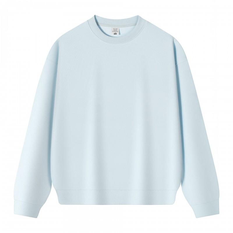 Mens Heavyweight 350g Cotton Oversized Drop Shoulder Crewneck Sweatshirt Casual Loose Fit Basic Tee