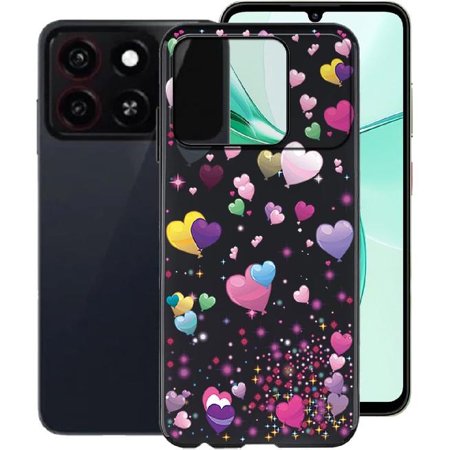 For ZTE Blade A35 Case, Black Shockproof Bumper Sleeves, 360° Drop Antiscratch Protection Cover Slim Fit Ultra-Thin Soft Silicone Phone Case for ZTE