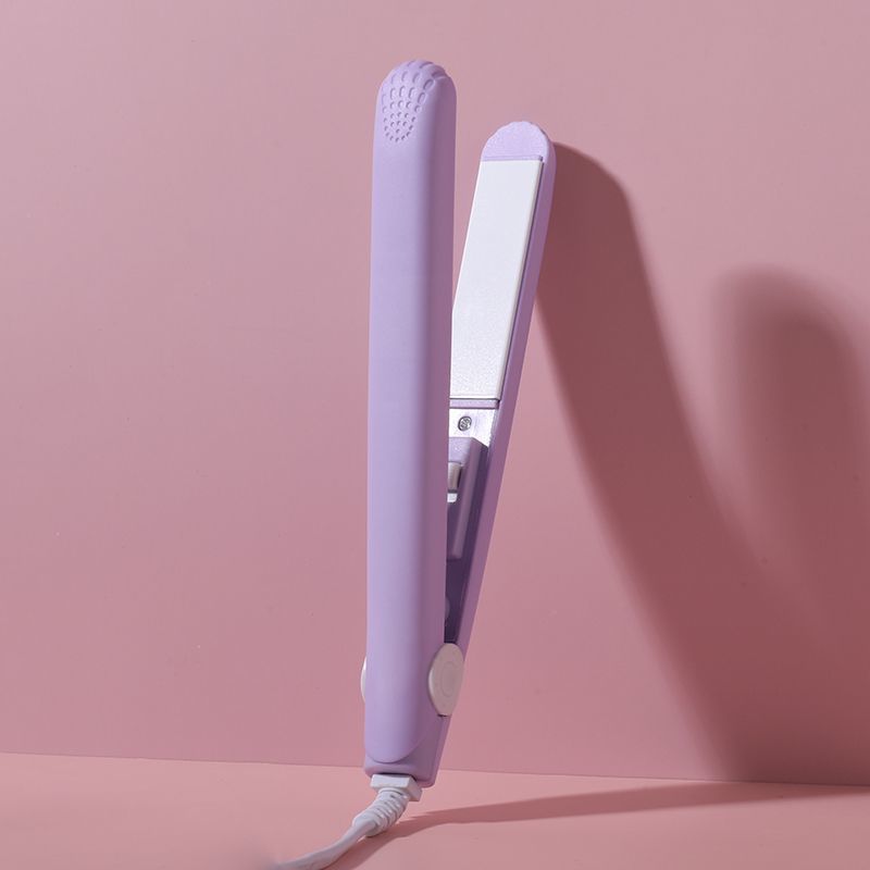 Mini Fast Heating Hair Straightener Colorful Plywood Bang Clip Dual-use for Curly and Straight Hair Portable Curling Iron