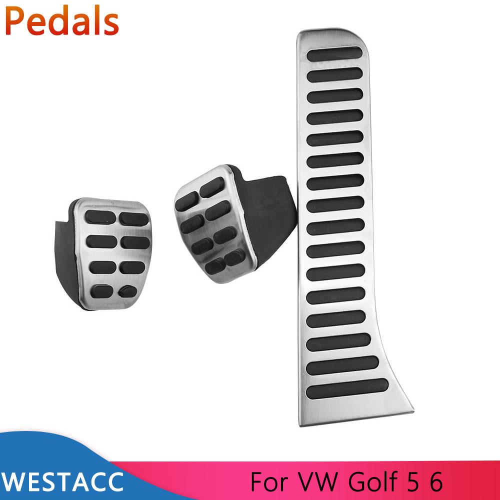 RHD Car Pedals for VW Golf 6 Scirocco Jetta MK5 MK6 PASSAT for Skoda Octavia 2009-2014 Gas Brake Rest Pedal Cover