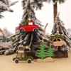 Car Ornaments Small Christmas Tree Hanging Wooden Pendants Elk Cartoon Animal Ornaments 2025 New Christmas Holiday Decorations