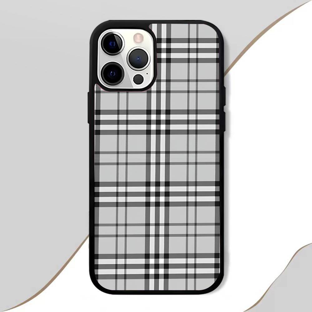 Plaid Fashion Phone Case Mobile Suitable For Apple 17 Air 16 PRO MAX 15 14 13 12 11 Patch Black Hard Shell