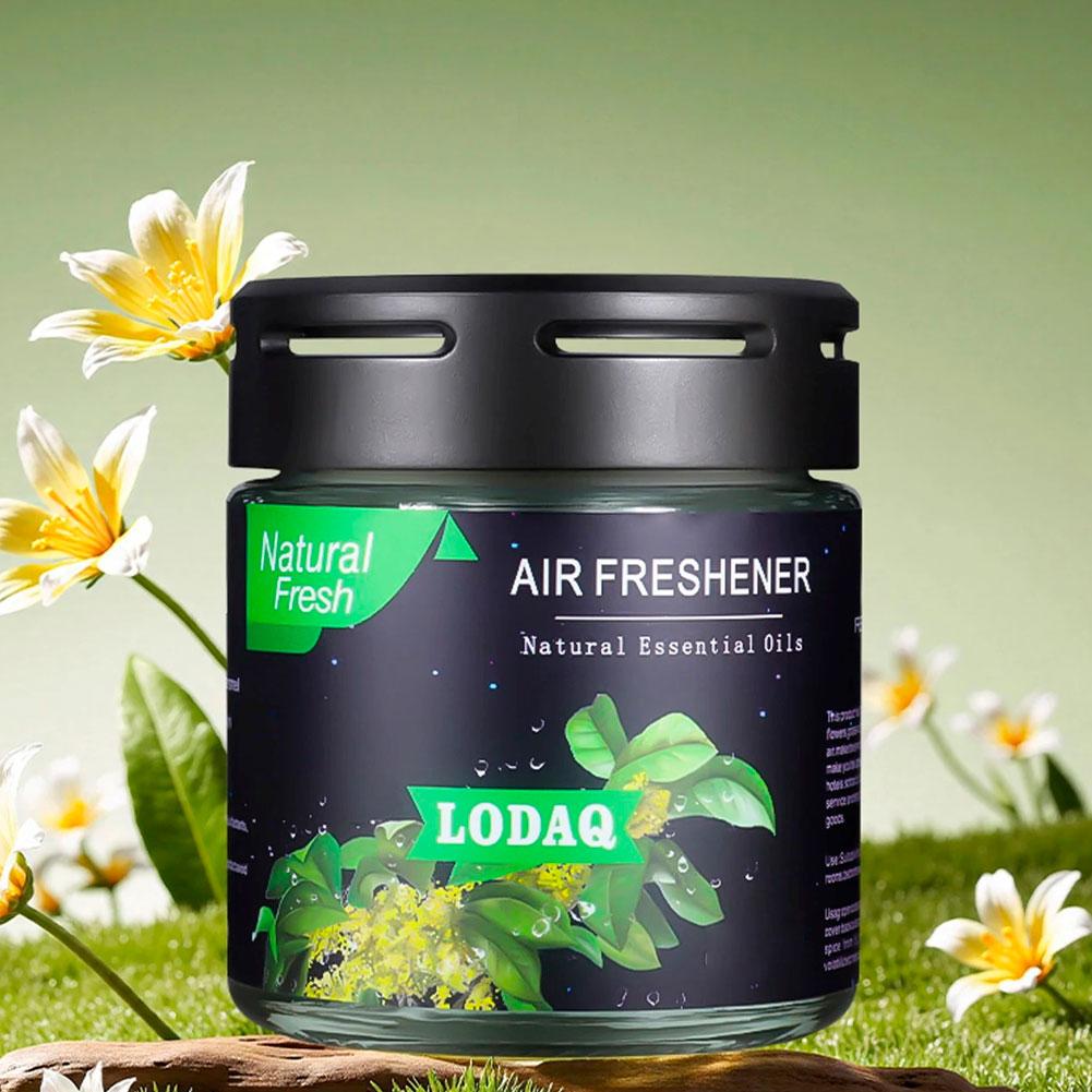 1pc Car Solid Perfume Car-mounted Aromatherapy For In-car Use Odor-eliminating Fragrance Glass Jar Scented Balm L6R7