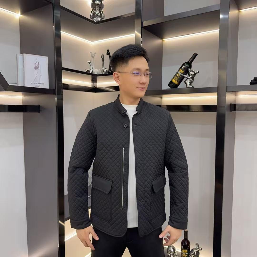 

Men s Autumn/Winter Stand-Up Collar Padded Jacket - Casual Business Style XXXL (suggested for 155-170 jin)