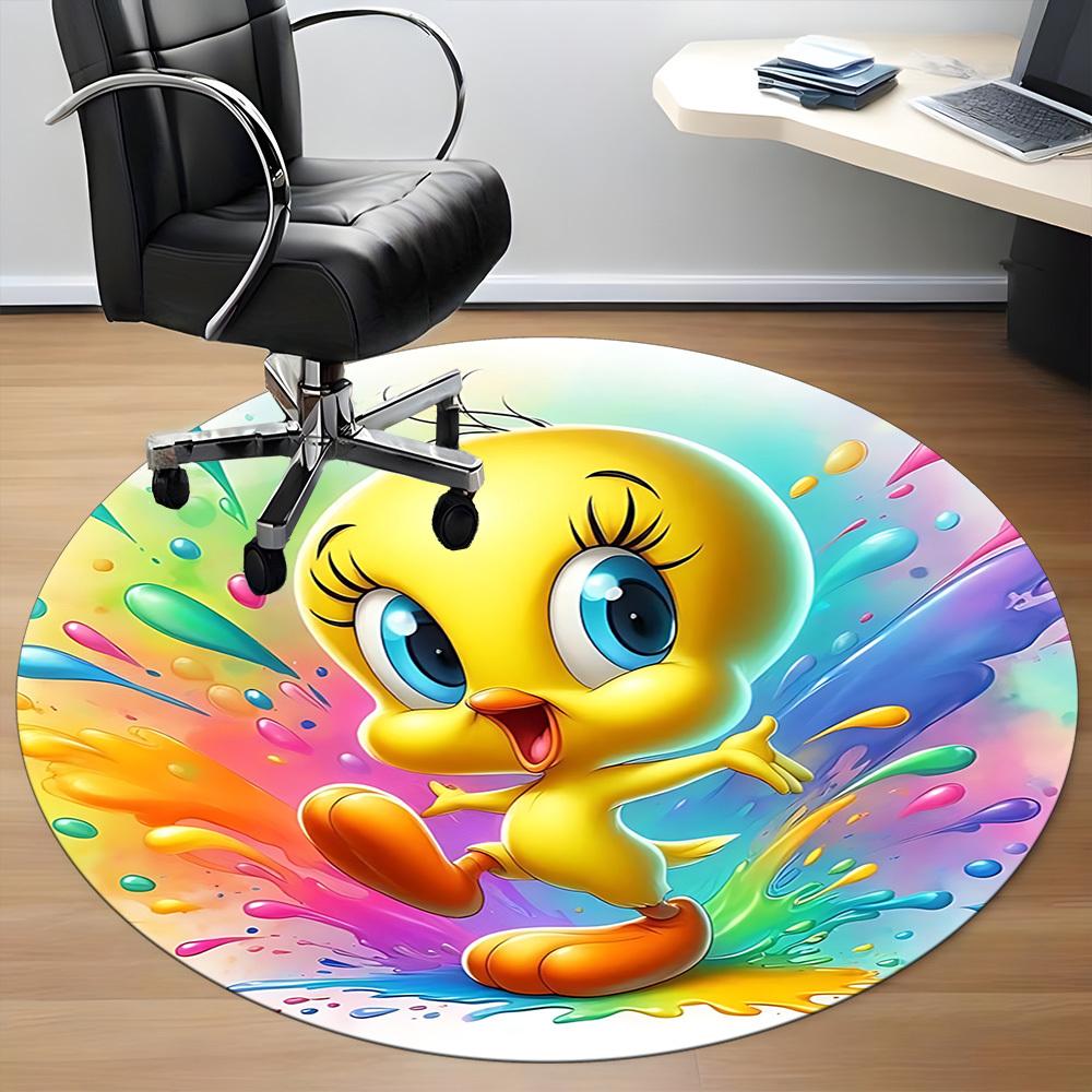 1pc Tweety Bird Chair Carpet for Office Non-Slip, Indoor Non-Slip Washable Carpet, Non-Shedding Mat For Office yy251030043