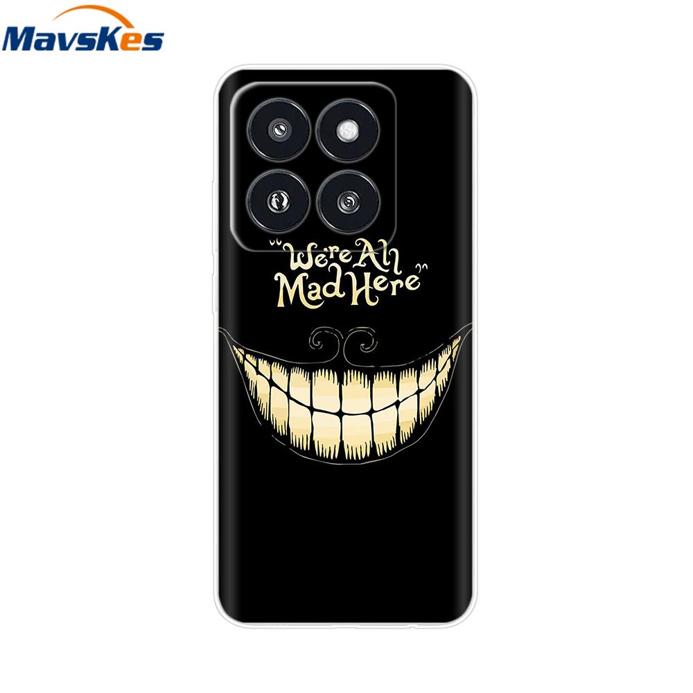 Phone Case For Xiaomi 14 Pro Case Soft Clear Painted Silicone Bumper Capa For Xiaomi 14 13T Mi 13T Pro Protect Transparent Cover
