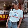 San Diego Niche American Vintage California Surf Paddling Sports Letters Print Short Sleeve T-shirt