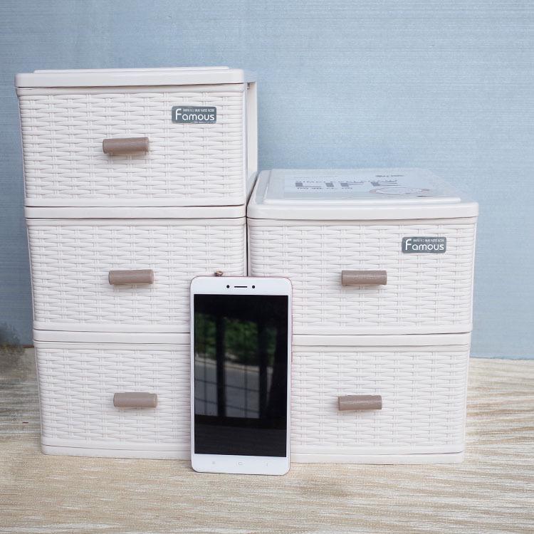 Multi-Layer Plastic Storage Cabinet & Jewelry Organizer