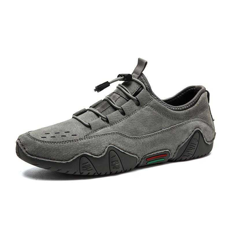 

Модная повседневная обувь из замши и кожи, классическая шнуровка, простая и модная мужская обувь с низким вырезом от итальянского производителя обуви класса люкс, социальная обувь для мужчин 44 серый