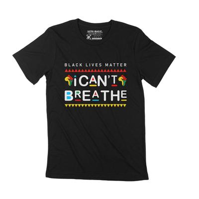 Men's T-Shirt I Can't Breath T-Shirt Black Lives Matter Tee Shirt Vintage Apparel