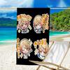 proof beach towel with a Tenma Tsukasa1 pattern - soft,absorbent,quick-drying,machine washable - perfect for swimming,camping,bathing