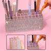 Multipurpose 26 Slot Makeup Brush Stand Rhinestones Acrylic Pen Organiser Cosmetic Brush Stand Vanity Organiser Rack