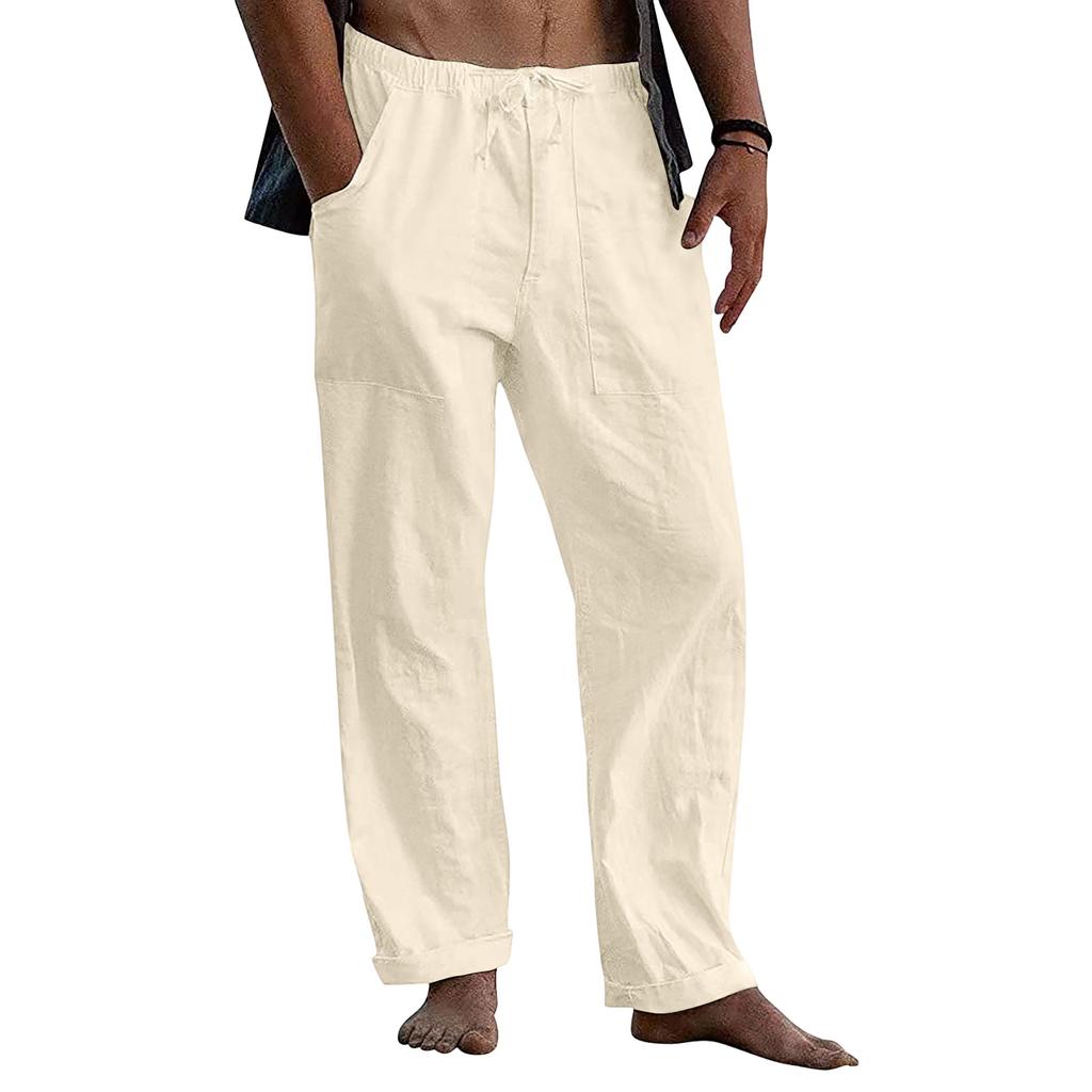 Men's Cotton Linen Trousers Men's Casual Fashionable Cotton Linen Trousers