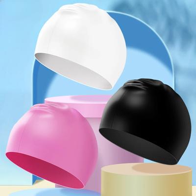 Elastic and Soft Silicone Swimming Caps Waterproof Ear Protection Parent Child Swimming Hats Enlarged Swimm Cap Pool Accessories