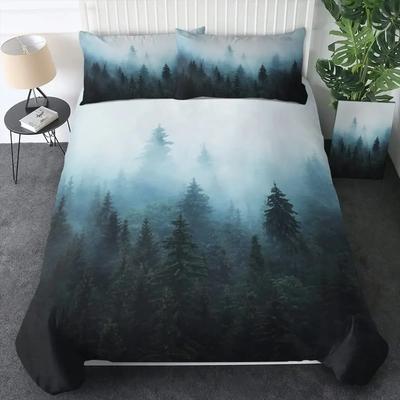 Smoky Mountain Misty Forest Bequemer Bettdeckenbezug Steppdecke Kissenbezug Bettwäscheset Kinder Schlafzimmer Dekoration Heimtextilien