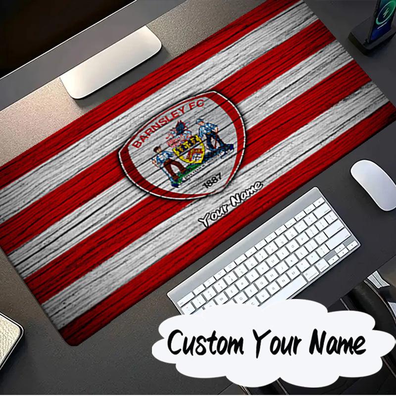 Custom Name Mouse Pad Barnsley Crest Design Mouse Pad, Gaming Mouse Pad, Keyboard Pad, Desk Decor for Computer Notebook Fan Birthday Gift