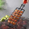 Convenient Hot Dog Cooking Rack Stainless Steel BBQ Accessory Hot Dog Holders Rack for Even Cooking and Grilling
