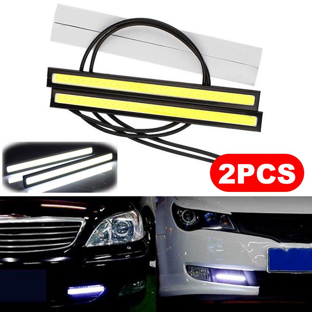 1/2pcs 17cm Universal Waterproof Daytime Running Lights COB Fog Lamp Car Styling Led Day Light DRL Lamp Fog Bar Lamp Strip Light