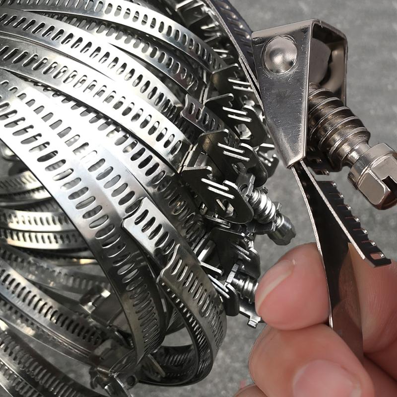 

1/10pcs Stainless Steel Adjustable Drive Hose Clamp Fuel Line Worm Size Clip Hoop Snap American Hose Clamps Hardware Kits 1PC-(1.3x50cm)