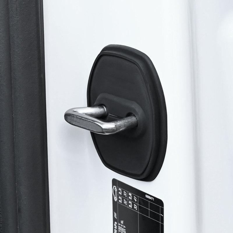 For JAC JS4 JS7 -2025 Silicone Car Door Lock Buckle Protection Cover Elastic Anti-Collision Shock Absorbing Pad
