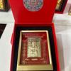 999 Pure Gold Eight Directions God of Wealth Photo Frame Ornament - New Chinese Style