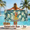 Custom Text Beach Towel, Soft Absorbent Swimming Multi-use TowelScooby-Doo