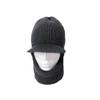 Fashion Woolen Yarn Knitted Winter Hat Warm Ring Scarf Windproof Scarf Cap Plush Thickening With Brim Ski Mask Caps Cycling