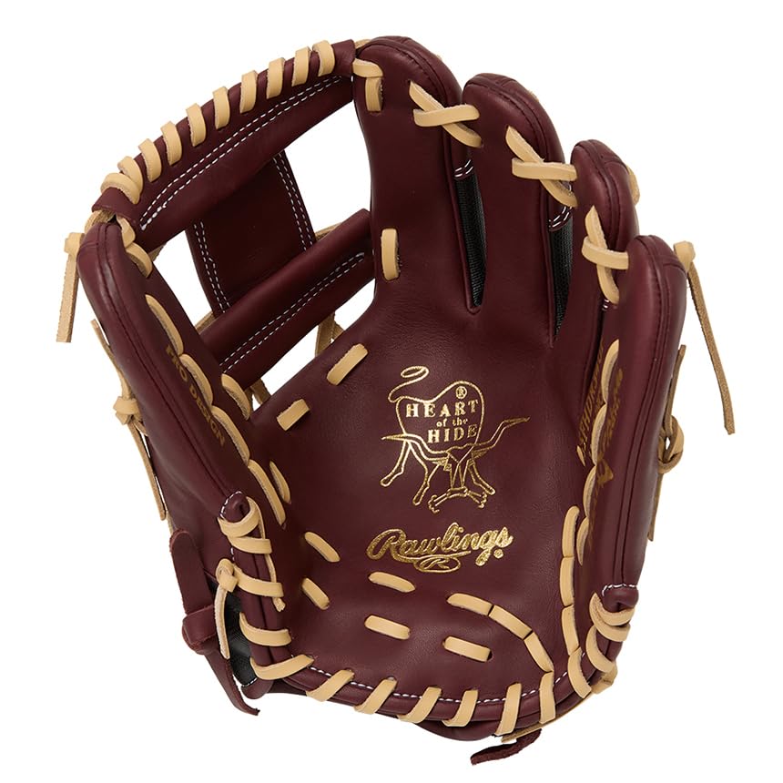 Rawlings Fit DP COLORS GS5FHDR34GF Throw Girls' HOH® Baseball/Softball Glove, Infielder's Glove, Shelly/Black, 11.5 inches, Right-Handed