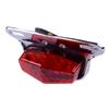 Motorcycle Motorbike Rear Brake Tail Light Red Chrome LED Stop Running Lamp Mount Bracket Universal fit for Honda Yamaha Suzuki