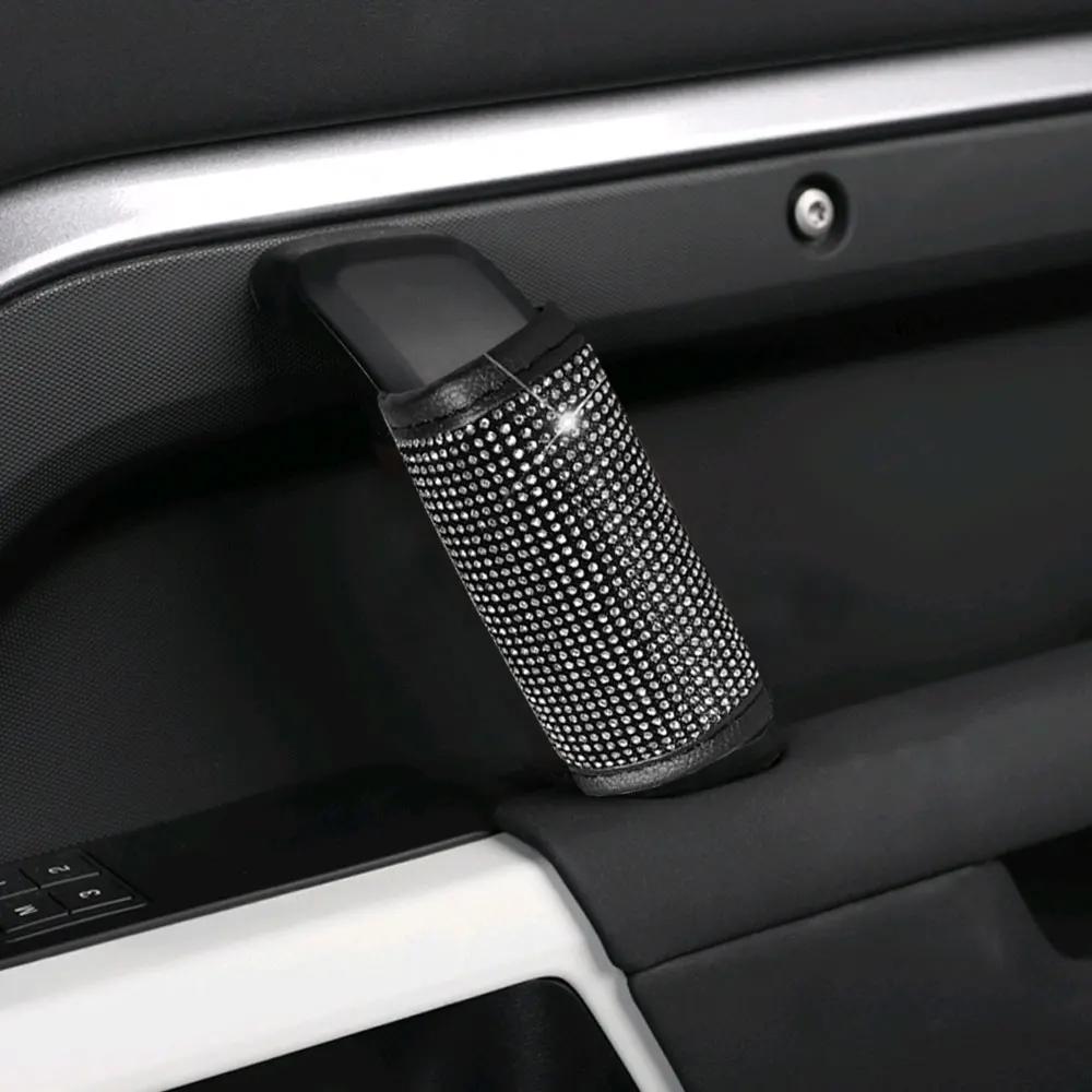 1Pc Universal Car Interior Rhinestone Handle Protector Covers Inner Door Armrest Panel Pull Car Interior Decorative Accessories