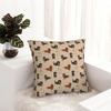 Dachshund Dog All Day Long Cream Pillow Cover Polyester Pillow Case Cushion Cover Retro Pillowcases For Sofa Home Decorative