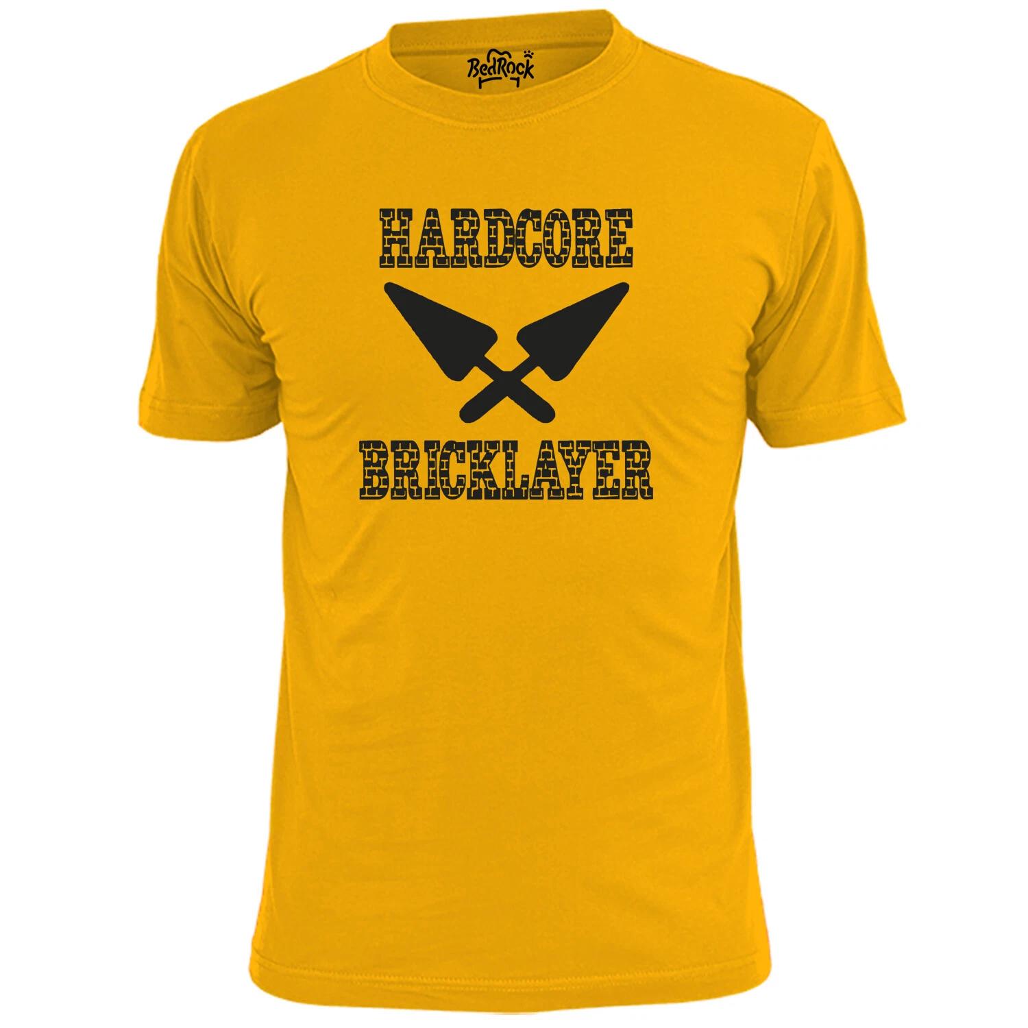 Mens Hardcore Bricklayer T shirt Builder Construction Site Renovation XL