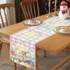 Oil-resistant Easter Table Flag Waterproof Easter Table Runner Table Cover  Home Decor