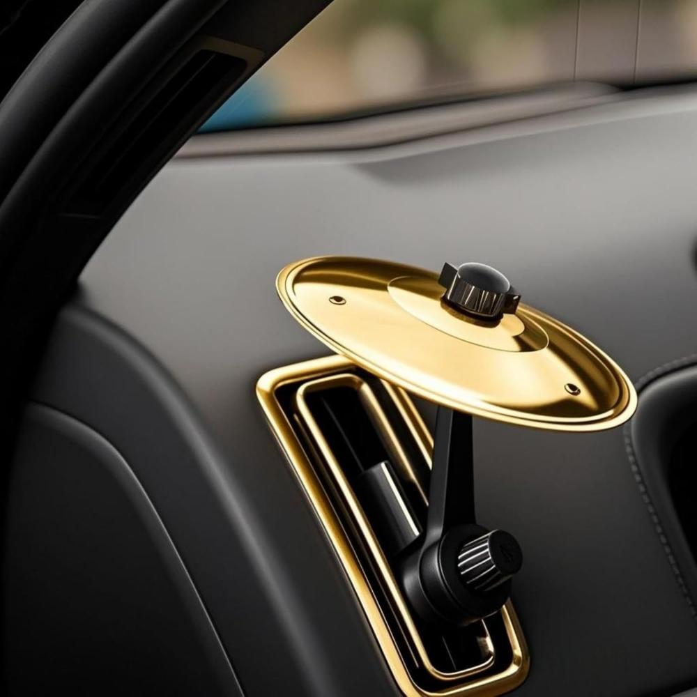 1Pcs Car Crash Cymbal Air Vent Mini Drum Car Hand-shooting Cymbals Car Drum Cymbal Air Vent Musical Instrument For Car Interiors